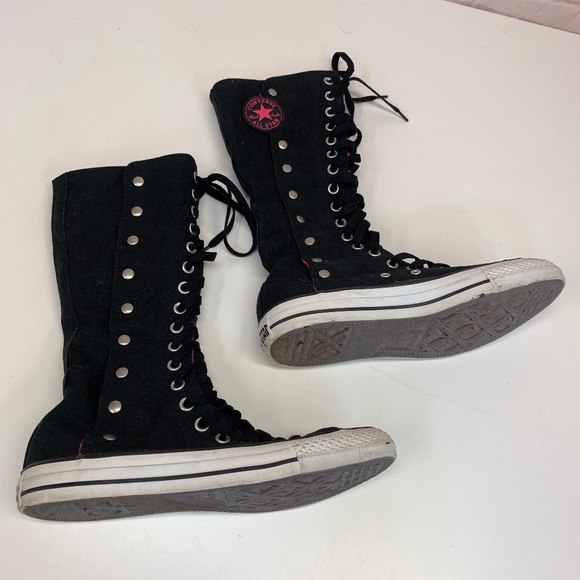 tall lace up converse